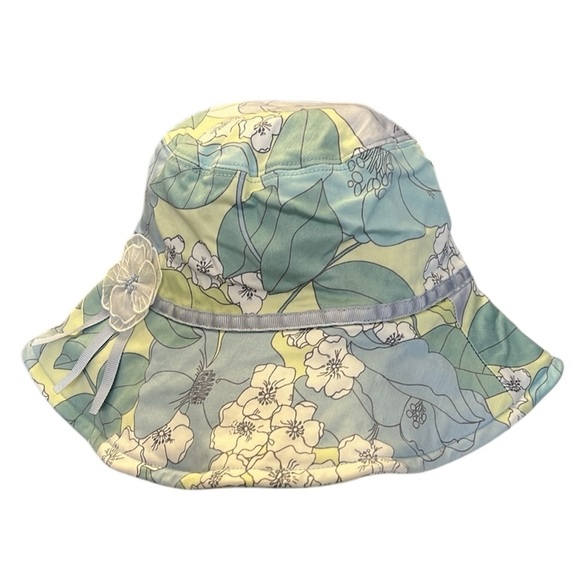 Vintage Gymboree Floral Bucket Hat Appliqué Cotton Pastels L/XXL - Picture 2 of 9